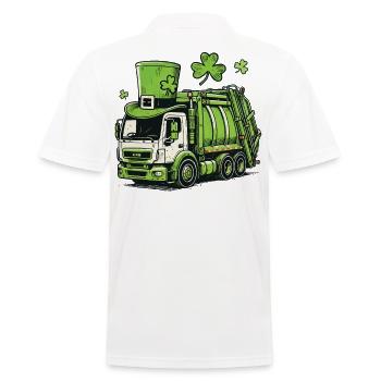 Camion de la Saint-Patrick avec trèfle et chapeau - Polo Homme - blanc - Dos - Kai (181cm)