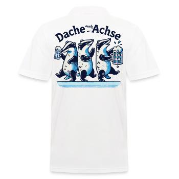 Dachse Auf Achse Party Spaß Freunde - Männer Poloshirt - Weiß - Hinten - Kai (181cm)