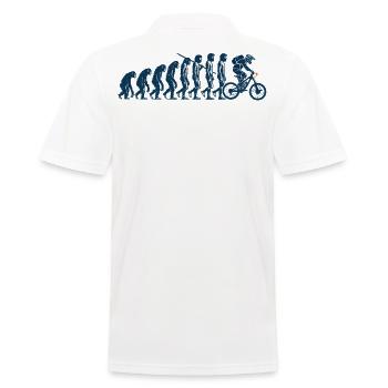 Évolution du singe au cycliste - Polo Homme - blanc - Dos - Kai (181cm)