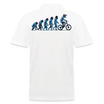 Évolution du singe au cycliste - Polo Homme - blanc - Dos - Kai (181cm)