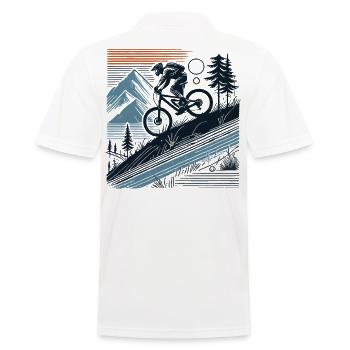 VTT Aventure Vélo Nature - Polo Homme - blanc - Dos - Kai (181cm)