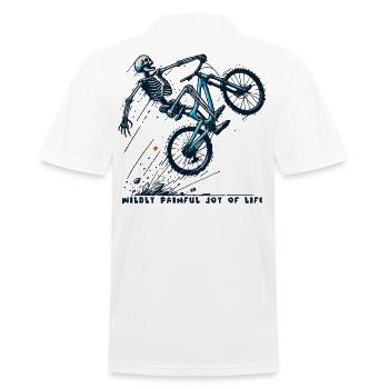 Vélo Follement Douloureux Joie De Vivre - Polo Homme - blanc - Dos - Kai (181cm)