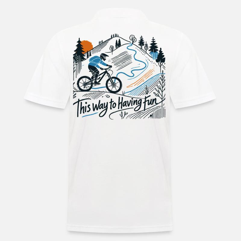 Aventure à vélo pour s’amuser - Polo Homme - blanc