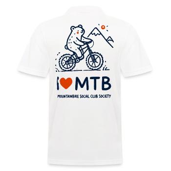 Vélo Ours J’aime VTT Fun VTT - Polo Homme - blanc - Dos - Kai (181cm)