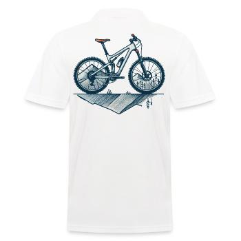 Vélo d’aventure VTT Montagnes Nature - Polo Homme - blanc - Dos - Kai (181cm)