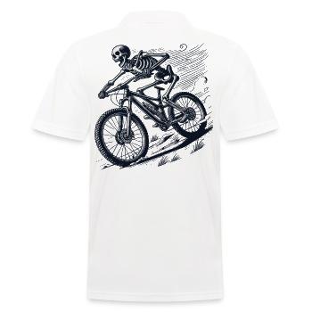 VTT Vélo Skeleton Adventure Retro - Polo Homme - blanc - Dos - Kai (181cm)