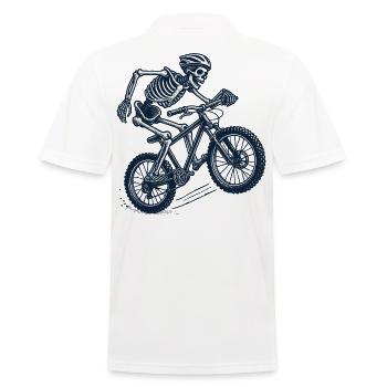 VTT Vélo Rétro Vélo Style Squelette - Polo Homme - blanc - Dos - Kai (181cm)