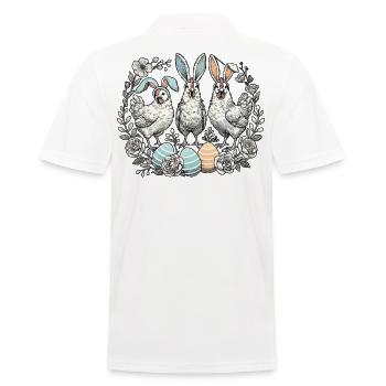 Poules de Pâques Esthétique rétro lapin de Pâques poussin - Polo Homme - blanc - Dos - Kai (181cm)