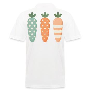 Mignons Carottes de Pâques à pois à rayures pastel - Polo Homme - blanc - Dos - Kai (181cm)