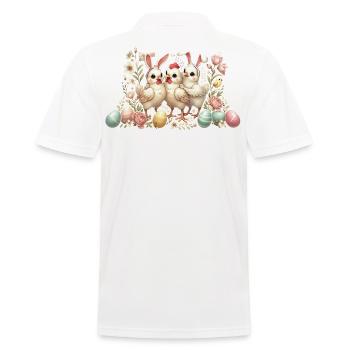 Ostern Küken Osterhasen Retro Hühnerliebhaber - Männer Poloshirt - Weiß - Hinten - Kai (181cm)