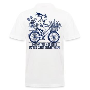 Easter Couriers Bunny Retro Delivery Crew - Men's Polo Shirt - white - Back - Kai (181cm)