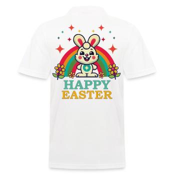 Esthétique rétro de Pâques Happy Bunny - Polo Homme - blanc - Dos - Kai (181cm)