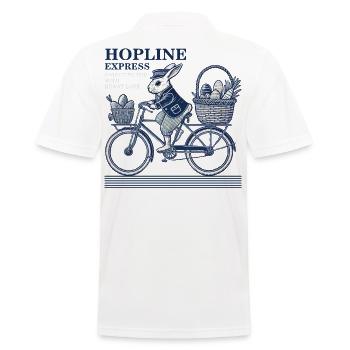 Ostern Hopline Express Retro Ästhetik - Männer Poloshirt - Weiß - Hinten - Kai (181cm)