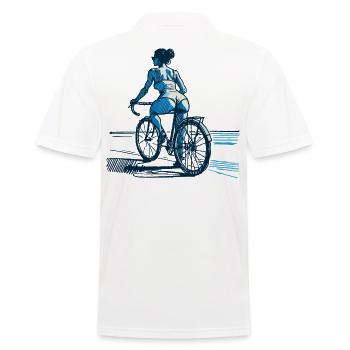 Conception esthétique du vélo de route pour - Polo Homme - blanc - Dos - Kai (181cm)