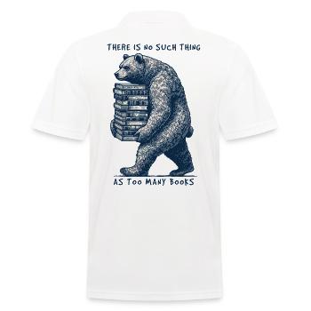 Drôle d’amour de livre ours déclaration pour fan de livre - Polo Homme - blanc - Dos - Kai (181cm)