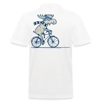conception de dessin animé de vélo d’orignal avec humour dans le rétro - Polo Homme - blanc - Dos - Kai (181cm)