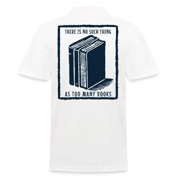 Retro book statement for book fan - Men's Polo Shirt - white - Back - Kai (181cm)