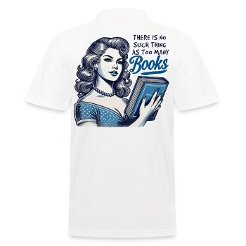 Design de fille de livre rétro pour les lecteurs fréquents avec l’esthétique - Polo Homme - blanc - Dos - Kai (181cm)