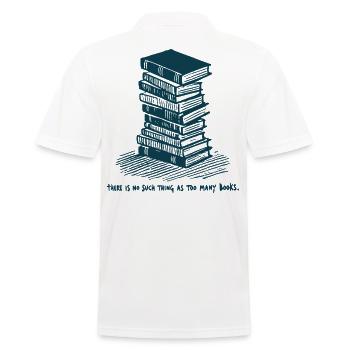 Retro buch buch design für bibliophile Begeisterte - Männer Poloshirt - Weiß - Hinten - Kai (181cm)