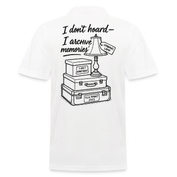 Ich Sammle Erinnerungen Alter Flohmarkt - Männer Poloshirt - Weiß - Hinten - Kai (181cm)