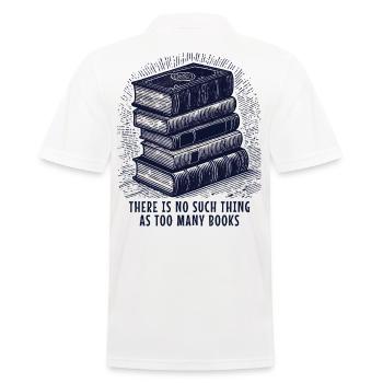 Book club motif in retro book - Men's Polo Shirt - white - Back - Kai (181cm)
