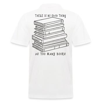 Bücherwurm Lustiger Buch Spruch Lesen Ist Therapie - Männer Poloshirt - Weiß - Hinten - Kai (181cm)