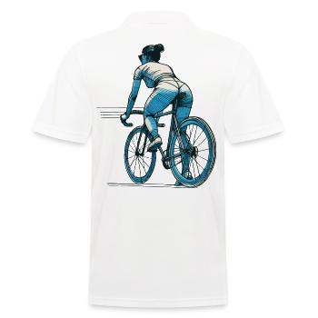 Sporty cycling design for modern people - Men's Polo Shirt - white - Back - Kai (181cm)