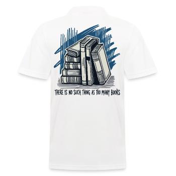 Retro book statement for book fan design - Men's Polo Shirt - white - Back - Kai (181cm)