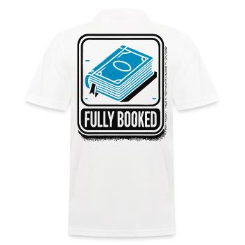 Bookworm Bookworm Book Lover Funny Saying - Men's Polo Shirt - white - Back - Kai (181cm)