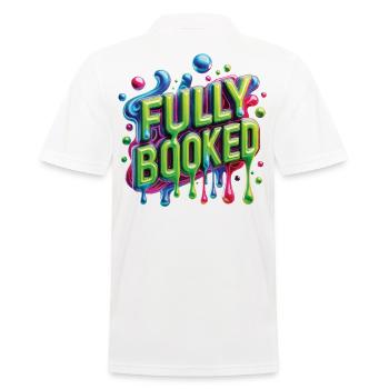 Book Lovers Funny Saying 3D Style - Men's Polo Shirt - white - Back - Kai (181cm)