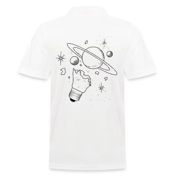 Planets All Universe Universe Orbit Sky - Men's Polo Shirt - white - Back - Kai (181cm)