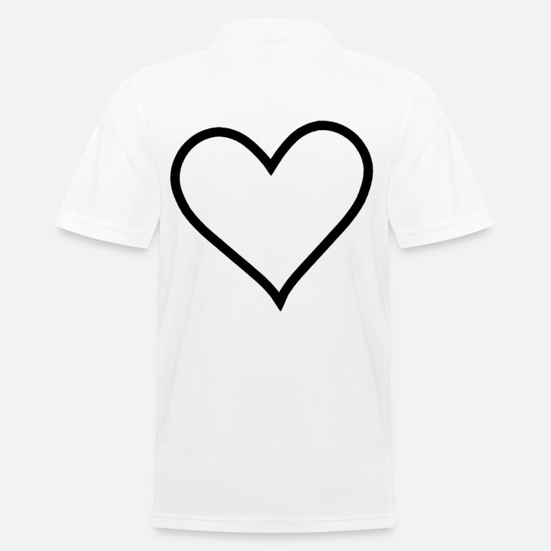 Herz schwarz Symbol Dark Herzen Form schlecht - Männer Poloshirt - Weiß
