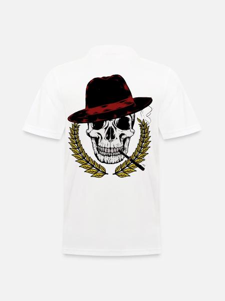 Mafia Italien Gangster Bas Gentleman Laurel Død - Herre poloshirt - hvid