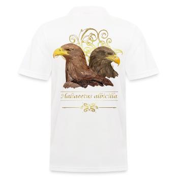 Europäischer Adler - Männer Poloshirt - Weiß - Hinten - Kai (181cm)