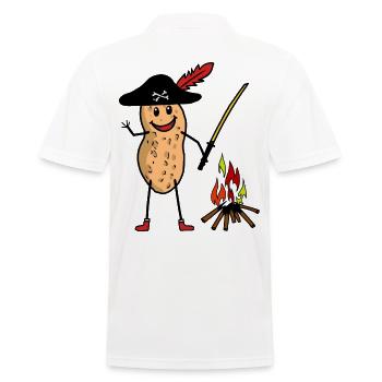 Peanut Pirate Buccaneer Campfire Kids Saber - Men's Polo Shirt - white - Back - Kai (181cm)