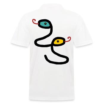 Schlangen Reptilien Amphibien Kinder Schlange - Männer Poloshirt - Weiß - Hinten - Kai (181cm)