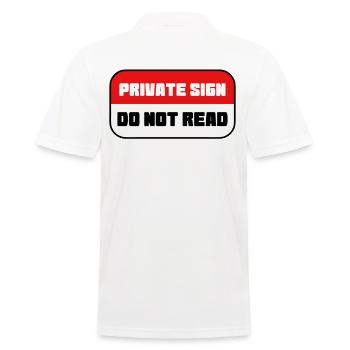 Signe privé - ne pas lire - Polo Homme - blanc - Dos - Kai (181cm)