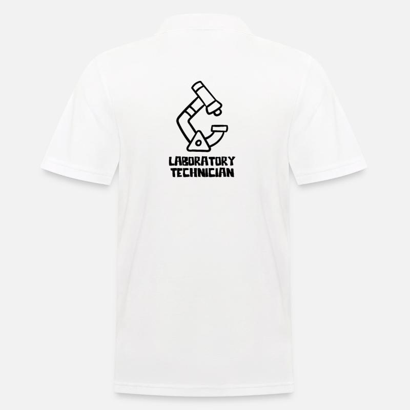 Technicien de laboratoire - Microscope - Polo Homme - blanc
