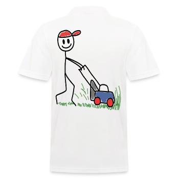 Tondeuse à gazon Doodle - Jardinage - Polo Homme - blanc - Dos - Kai (181cm)