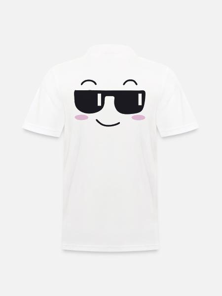 Sunglasses laugh face - Men's Polo Shirt - white
