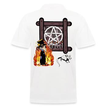 Okkult Spirituell Satan Ritual Zauberer Dark Magie - Männer Poloshirt - Weiß - Hinten - Kai (181cm)