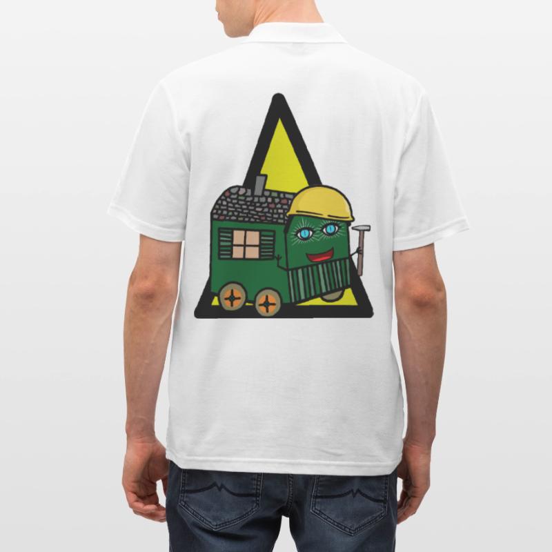 Construction Construction Site Construction Trailer Builder Commercial Men's Polo Shirt