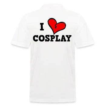 Ich liebe Cosplay - Männer Poloshirt - Weiß - Hinten - Kai (181cm)