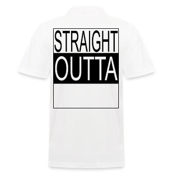 Straight outta Template - Men's Polo Shirt - white - Back - Kai (181cm)