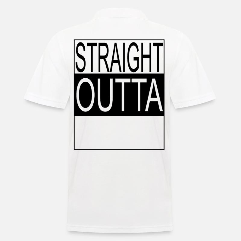 Straight outta Template - Männer Poloshirt - Weiß