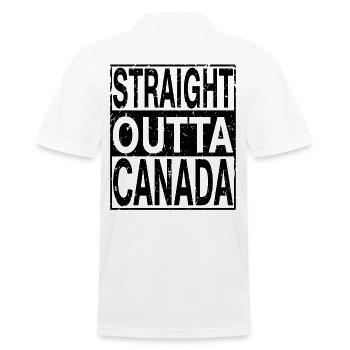 Canada Straight outta Canada - Men's Polo Shirt - white - Back - Kai (181cm)