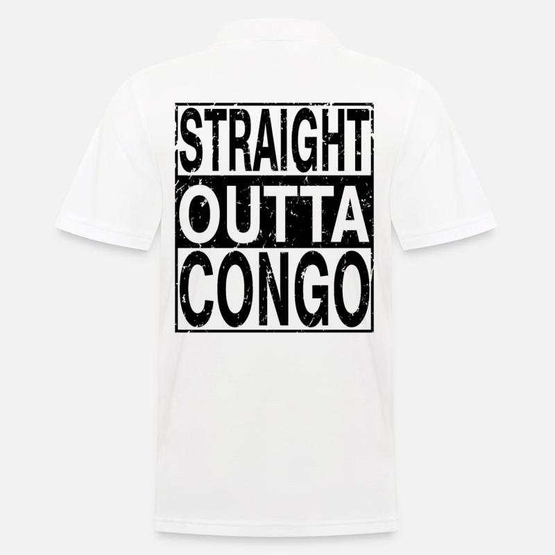 Kongo Straight outta Kongo - Männer Poloshirt - Weiß