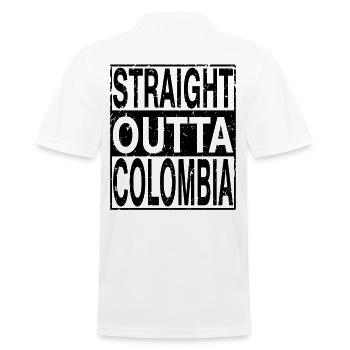 Kolumbien Straight outta Kolumbien - Männer Poloshirt - Weiß - Hinten - Kai (181cm)
