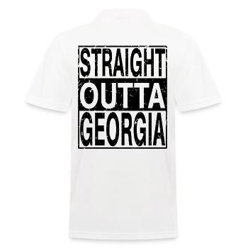 Georgien Straight outta Georgien - Männer Poloshirt - Weiß - Hinten - Kai (181cm)