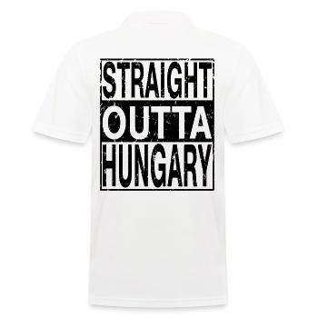 Hungary Straight outta Hungary - Men's Polo Shirt - white - Back - Kai (181cm)